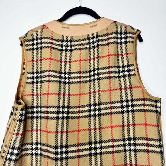 Burberrys’ Vintage 100% Wool Nova Check Coat Liner / Vest Made in England - Picture 6 of 9